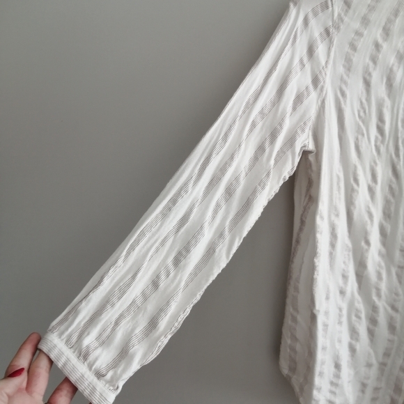 Rails Eloise Button Up in Carrera Metallic Stripe White Mandarin Collar Small - Picture 5 of 15